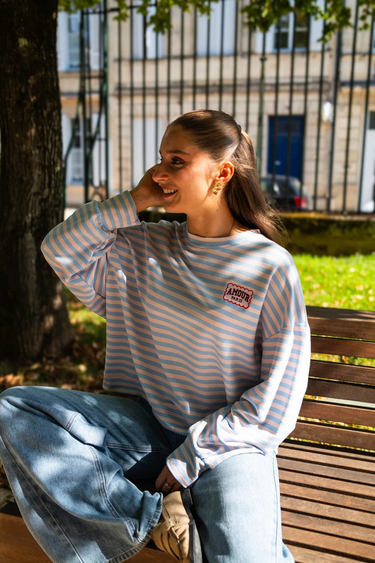 T-shirt Amour Paris - Blå