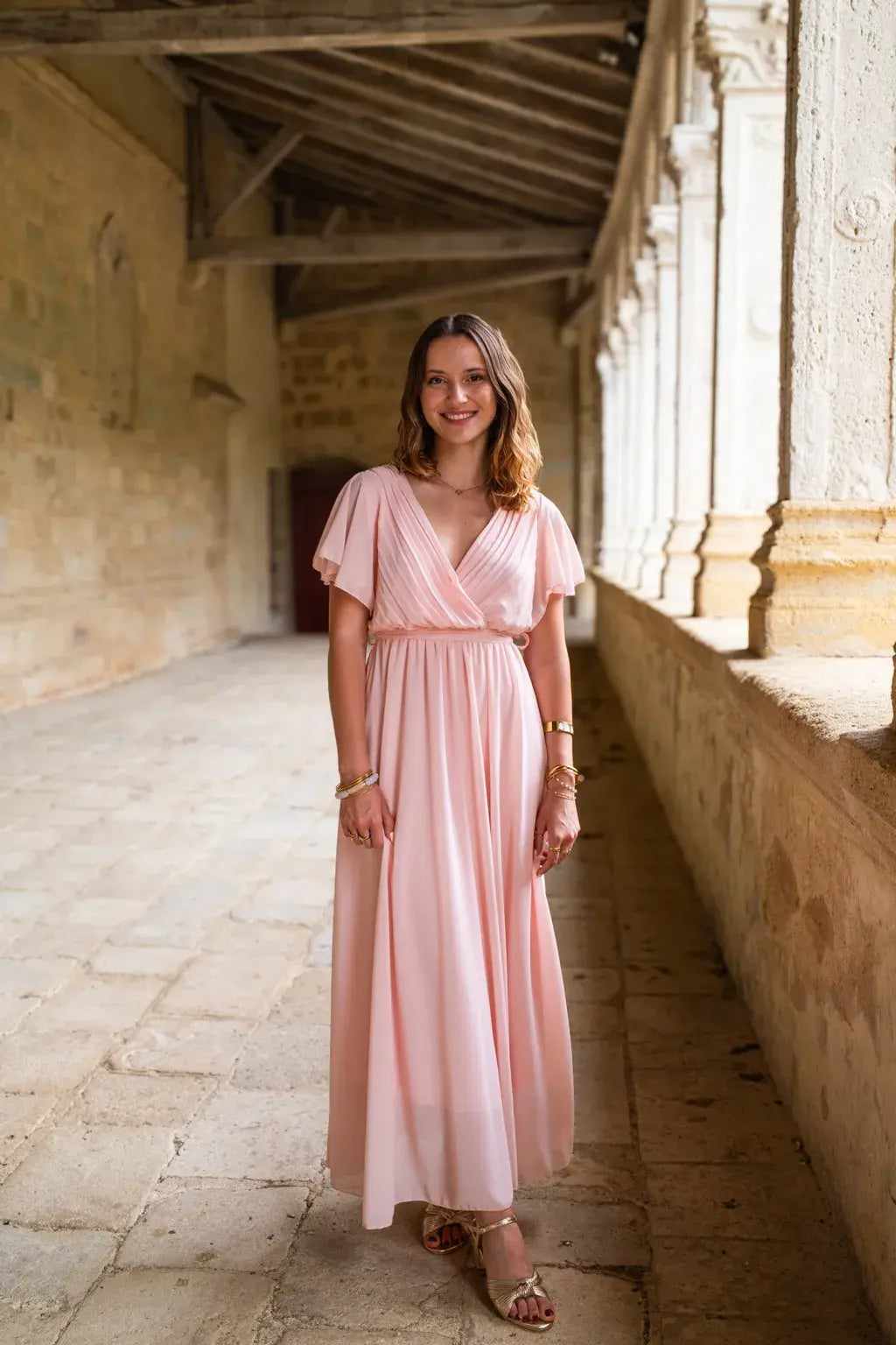 Mila Long Pink Dress