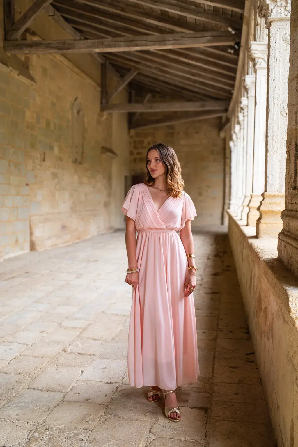 Mila Long Pink Dress