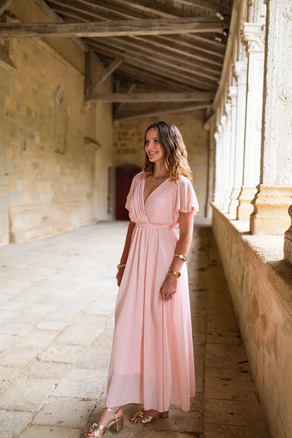 Mila Long Pink Dress