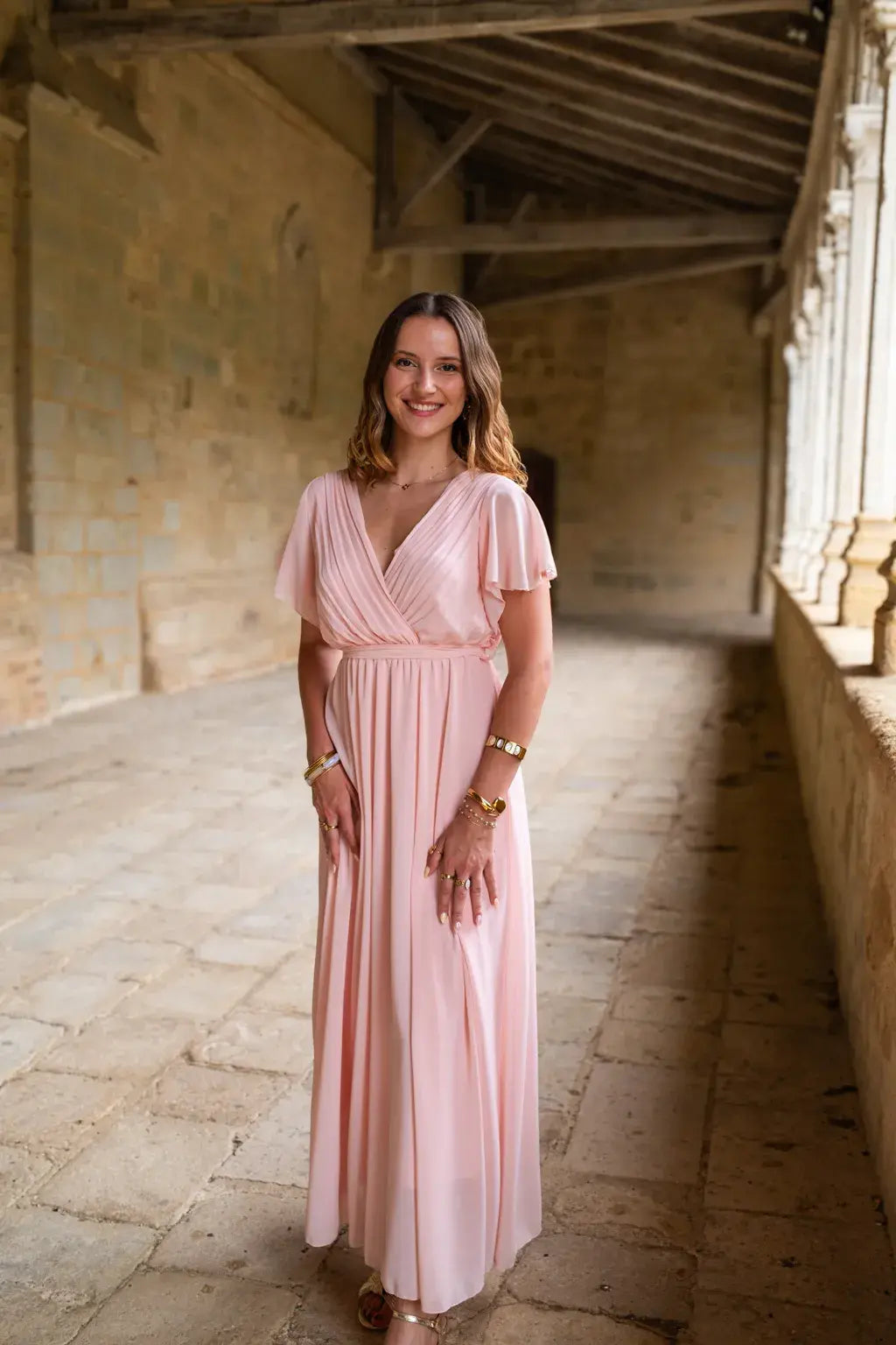 Mila Long Pink Dress