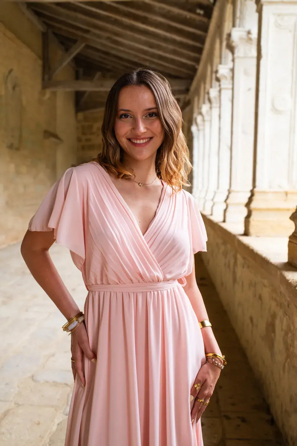 Mila Long Pink Dress