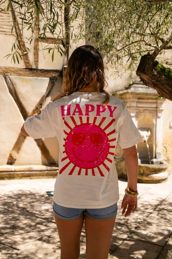 Happy Ecru T-Shirt