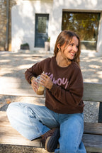 Sweatshirt L'Amour - Chokladbrun