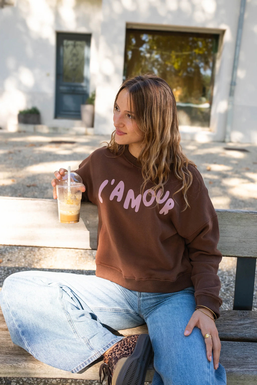 Sweatshirt L'Amour - Chokladbrun