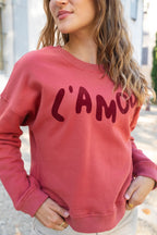 L'Amour Sweatshirt - Rød