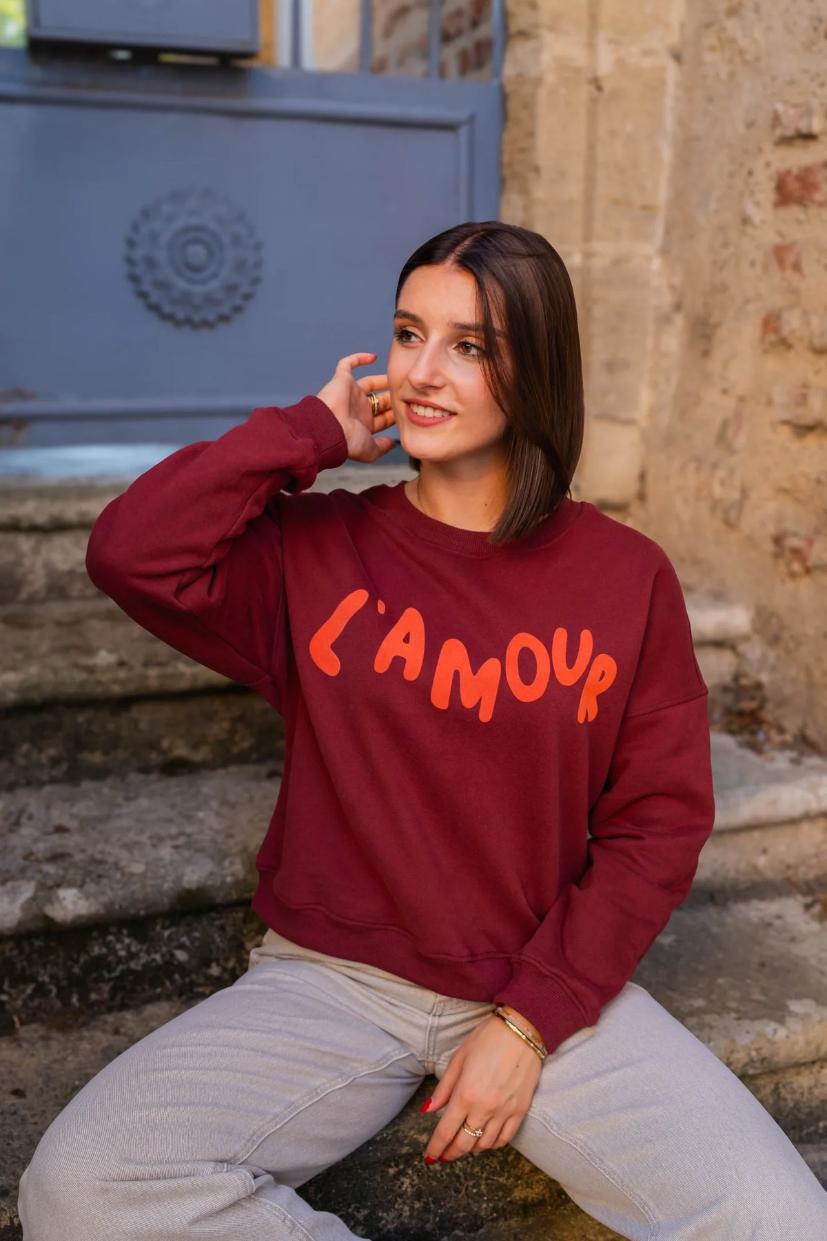 Bluza L'Amour – Bordowa