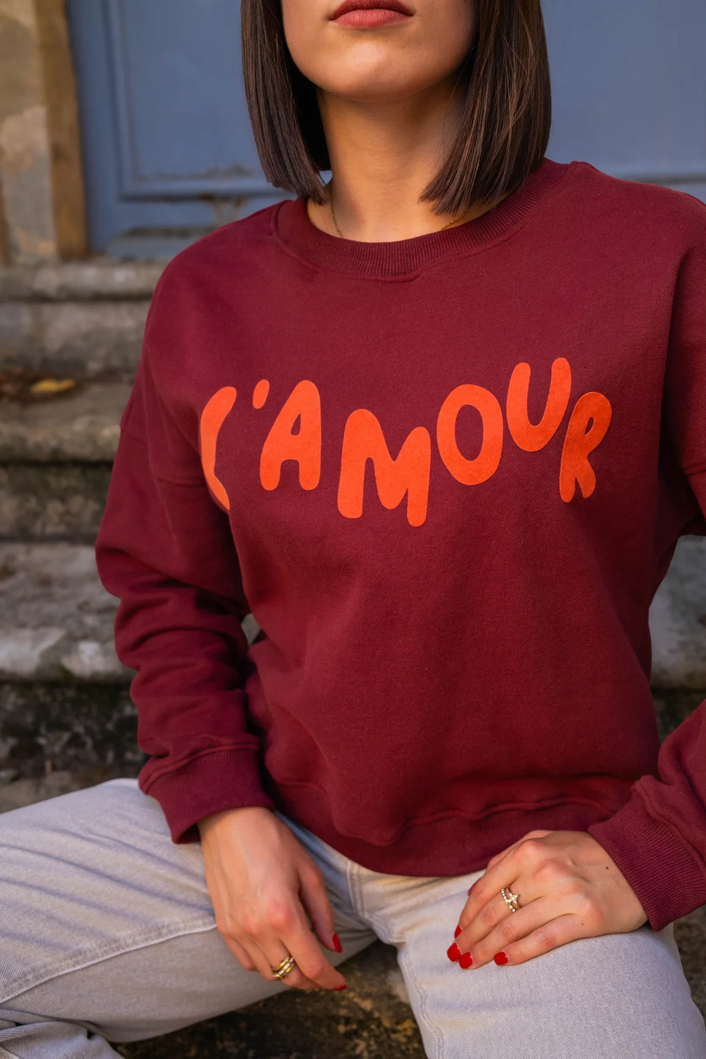 Bluza L'Amour – Bordowa