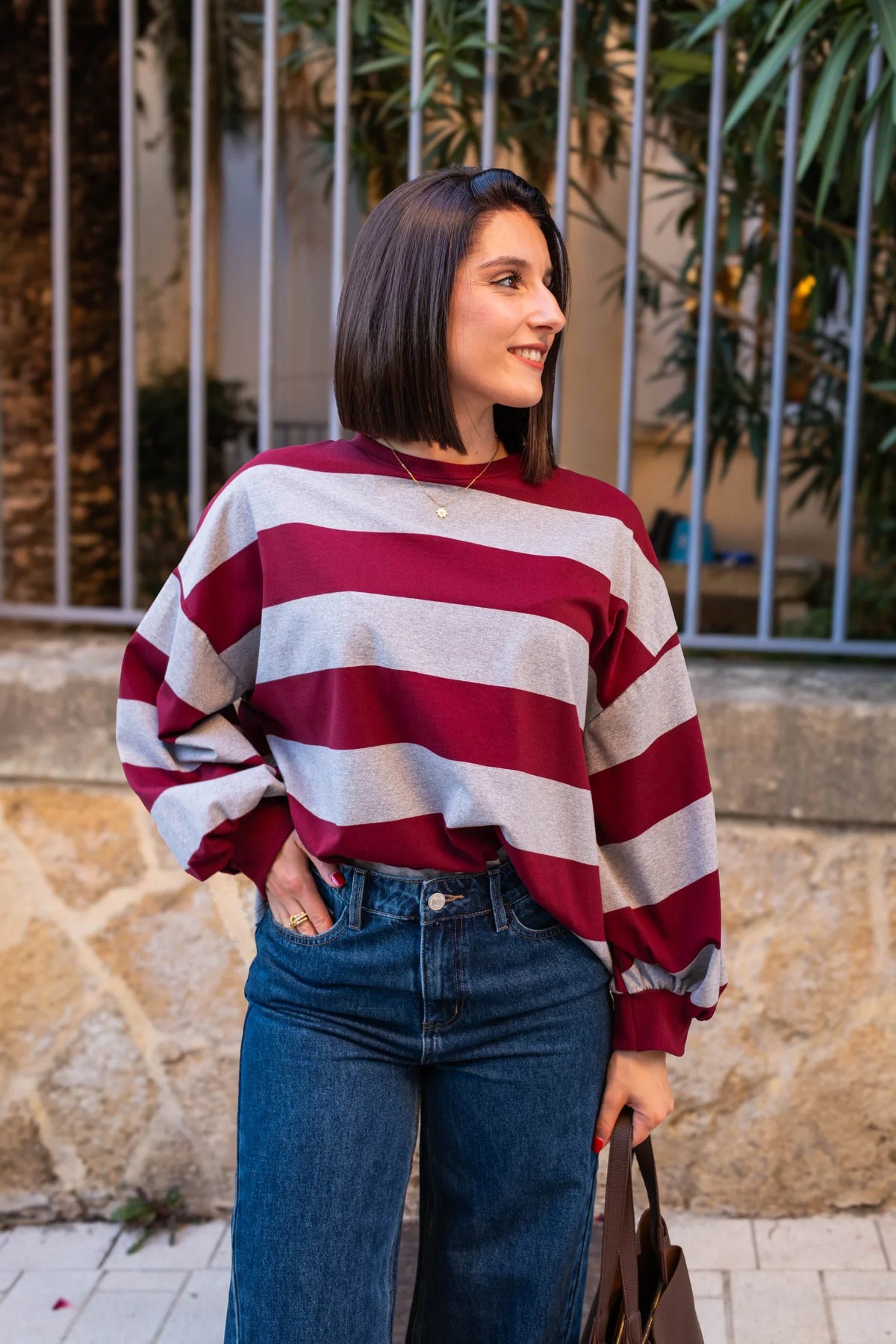 T-Shirt Sammy – Bordowy