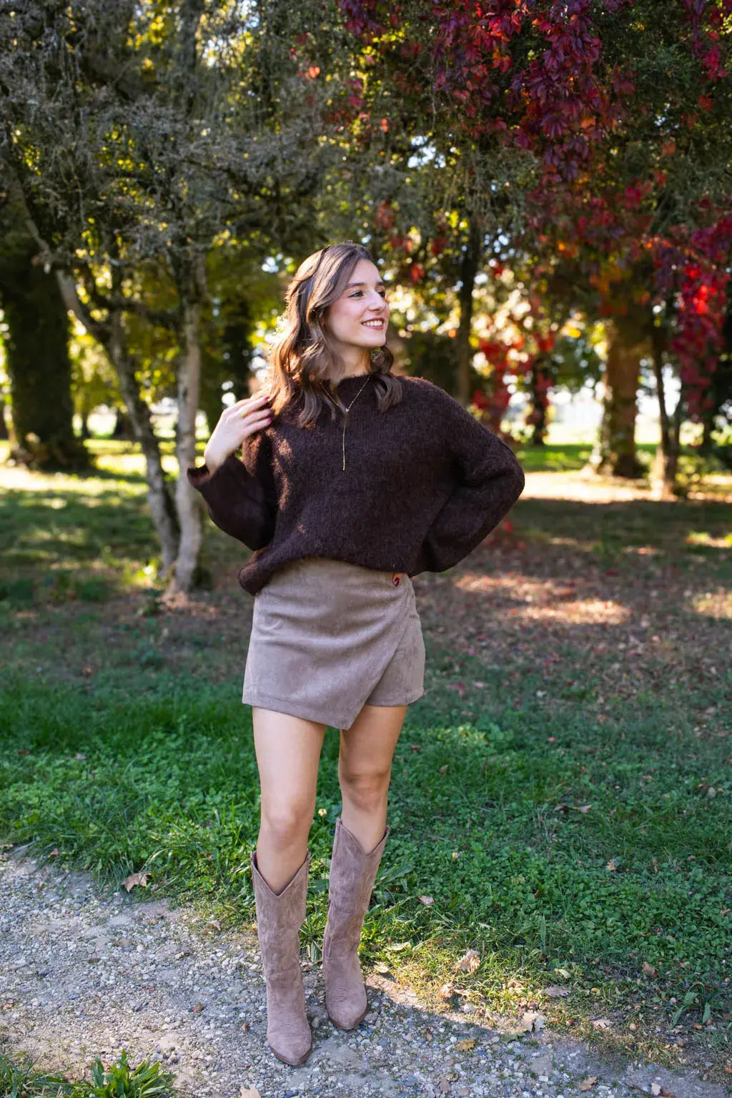 Sweter Milene - Czekoladowy