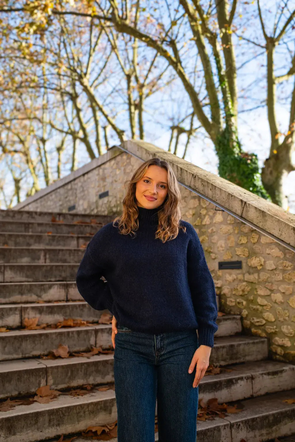 Sweter Karine - Granatowy