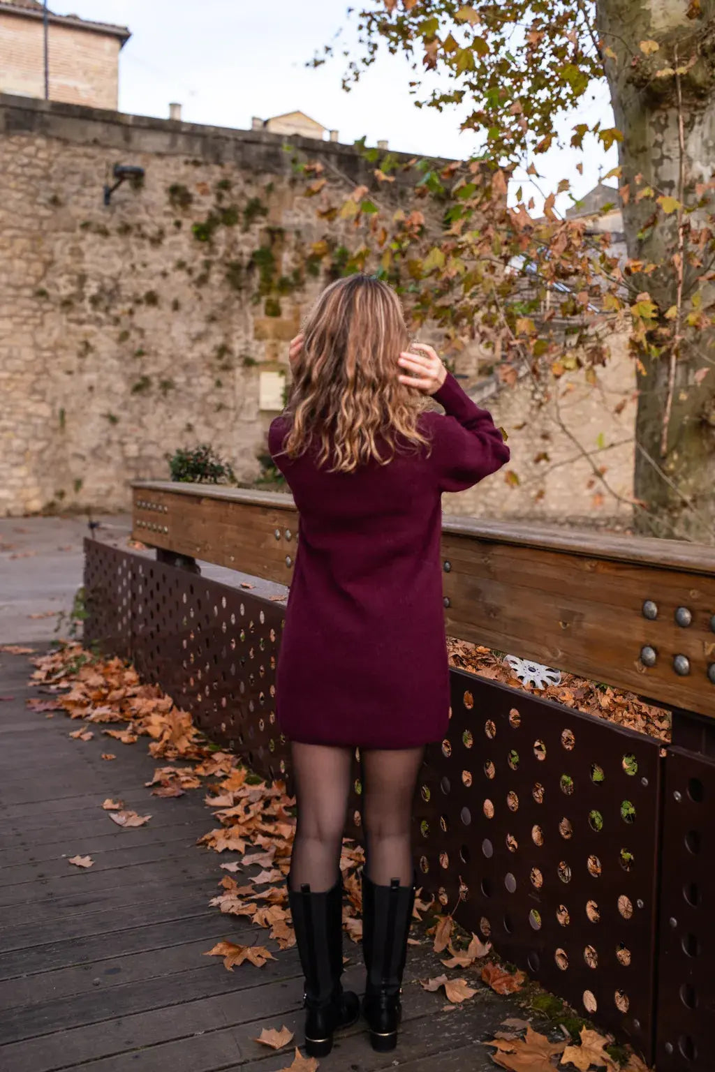 Strickkleid Sya - Burgundy