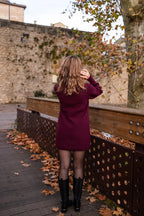 Strickkleid Sya - Burgundy