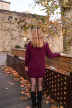 Strickkleid Sya - Burgundy