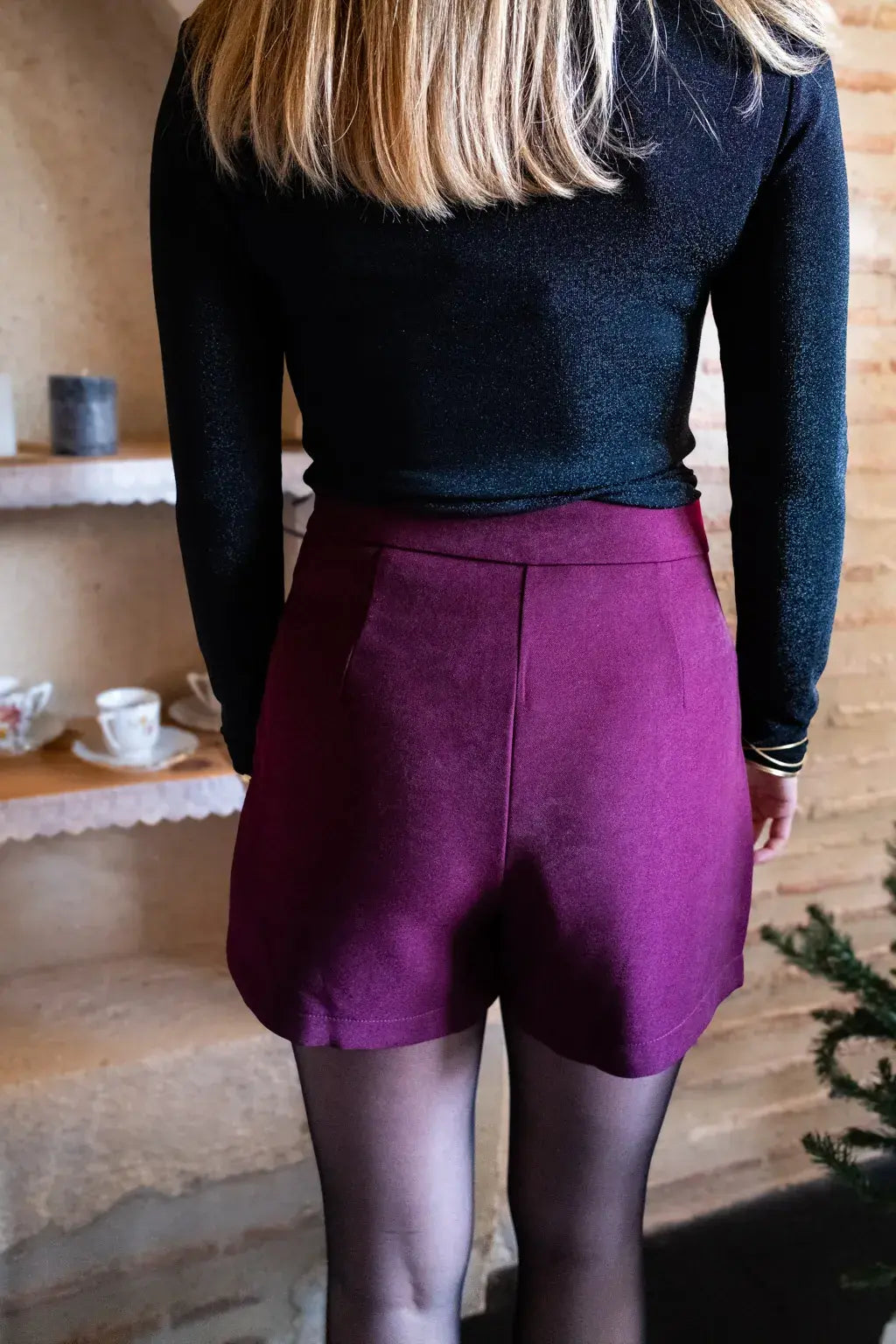 Olivia Skort - Vinröd