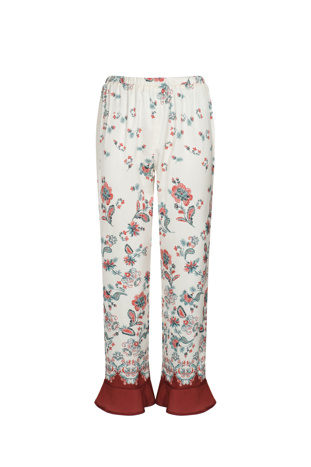 Pantalón recto estampado - Flor vintage