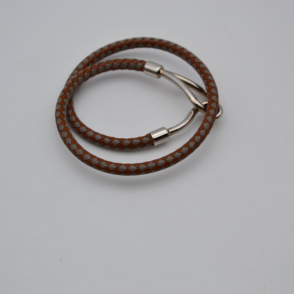 Bracelet Jumbo Hermès Vintage Cuir Tressé
