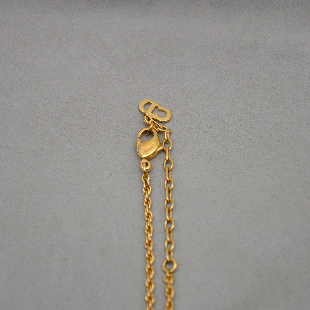Christian Dior Collier Pendentif Soleil Félin Vintage