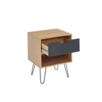 Duo - Set di 2 comodini - Effetto rovere - Nero
