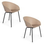Void - Fauteuil De Salle À Manger - Plastique polypropylène - Marron Latte