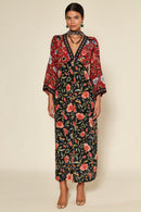 Vestido Dahlia Mariposa Mix Negro