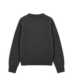 Maglione Girocollo Ricamato - Grigio Scuro