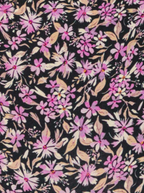 Triangle Froncé Swim Purple Flowers