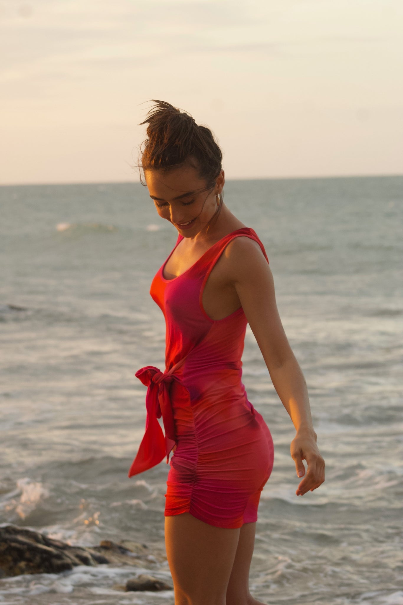 Vestido Beach Love - Degradado Rojo/Rosa