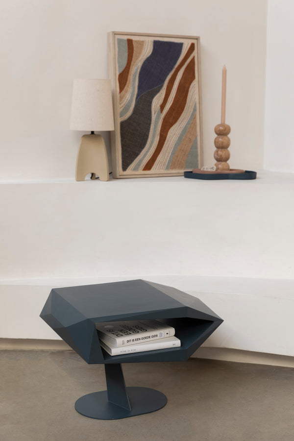 North - Mesa Auxiliar - Resina - Azul/Negro