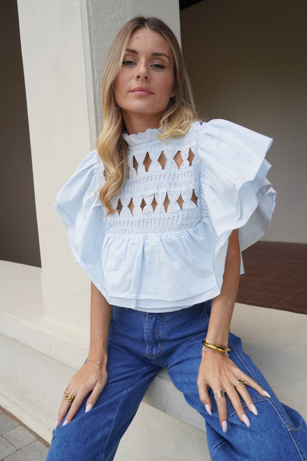 Candice Blue Blouse