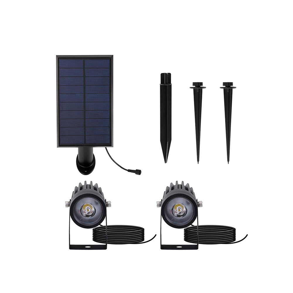 Roundy - Solar Spotlight - Steel - Black