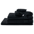 Rizo Liso - Toalla de Baño - Negro