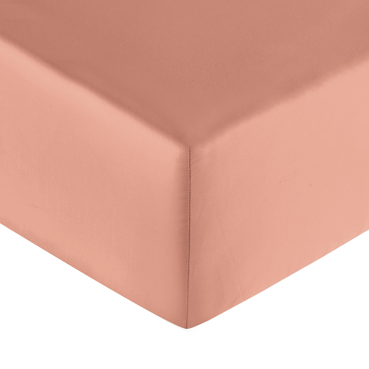 Satin Uni - Drap Housse - Rouille