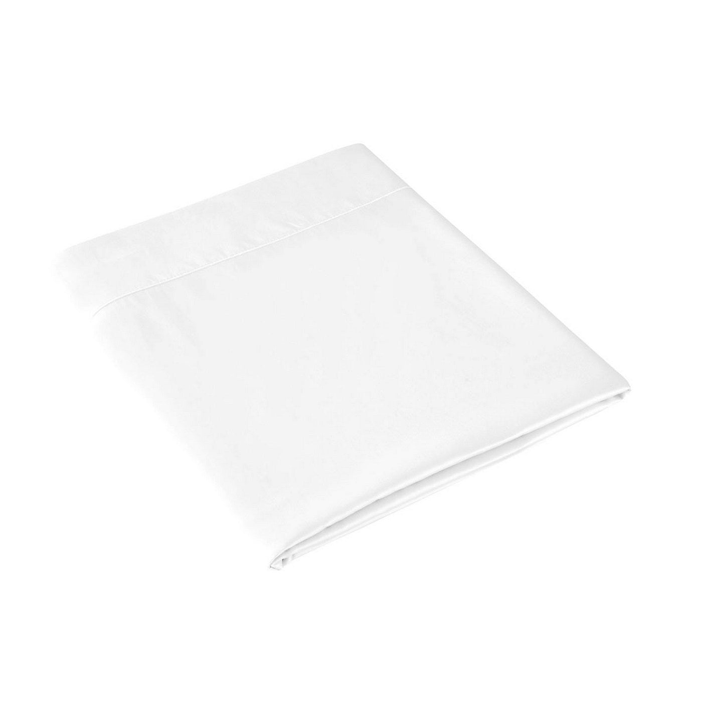 Satin Uni - Drap Plat - Blanc