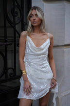 Vestido Dafné De Lentejuelas - Crema