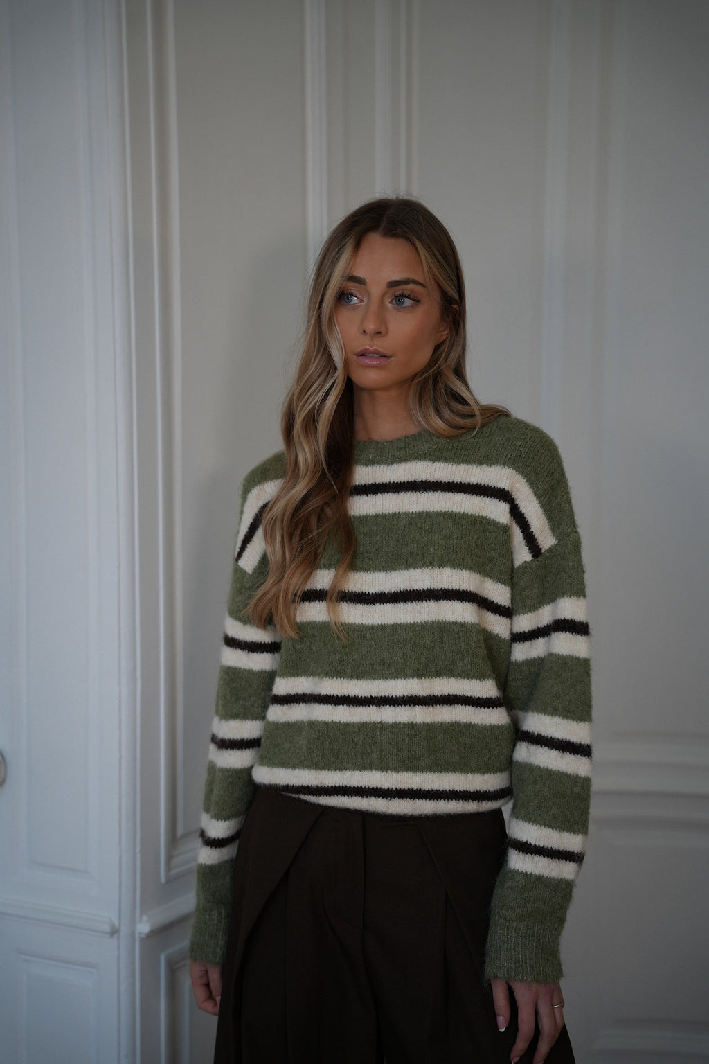 Pull Rayé Odile - Vert