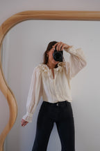 Ecru Brown Blouse