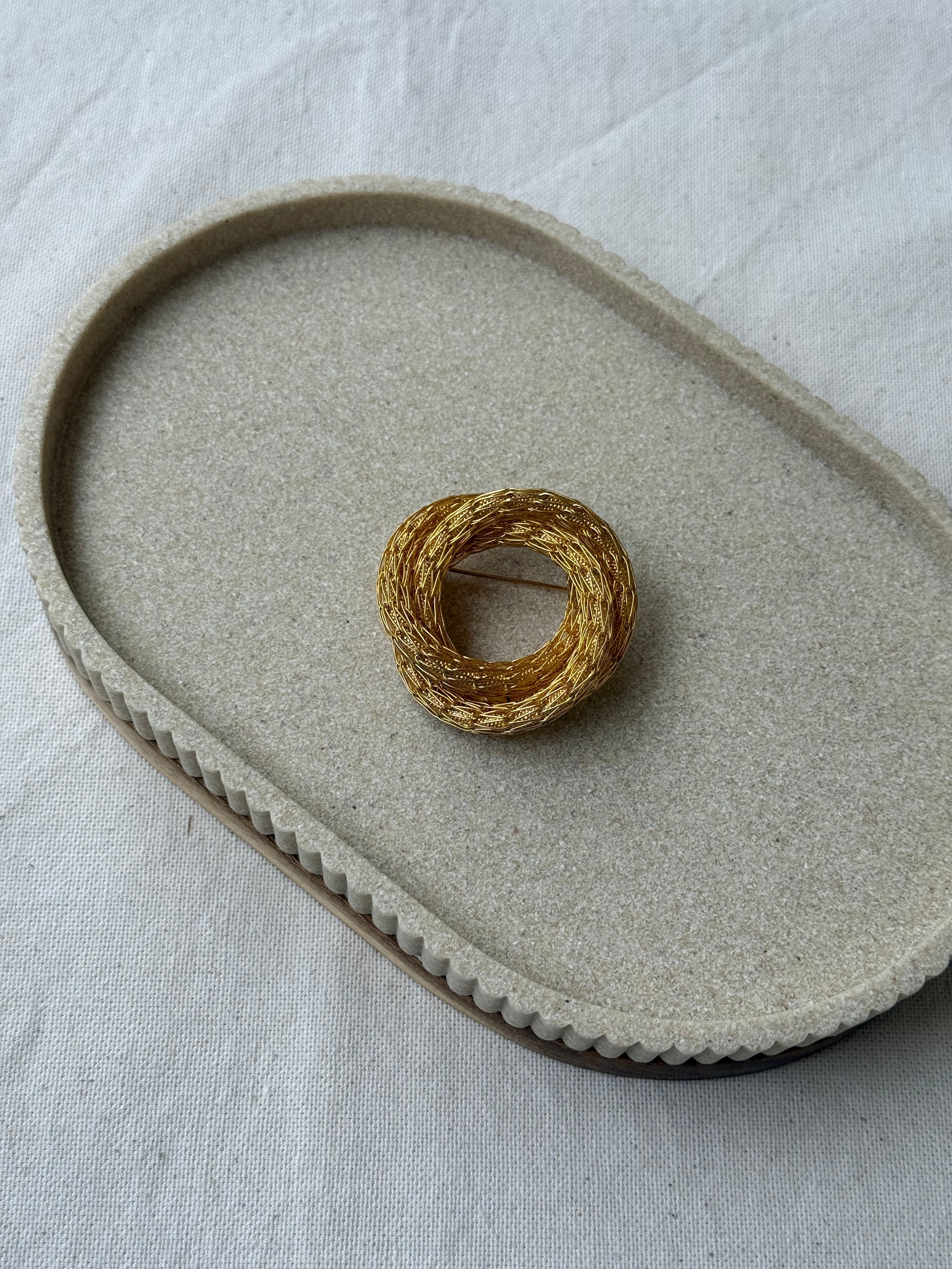 Vintage Brooch - Textured Crown