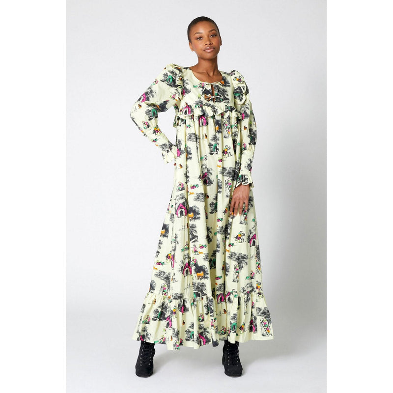 Large Summer Games Canvas Dress - Vanilla