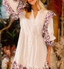 Robe Courte Noemia - Bordeaux