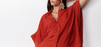 Ophelia Oversized Shirt - Rust