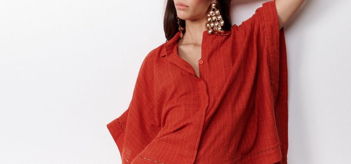 Ophelia Oversized Shirt - Rust