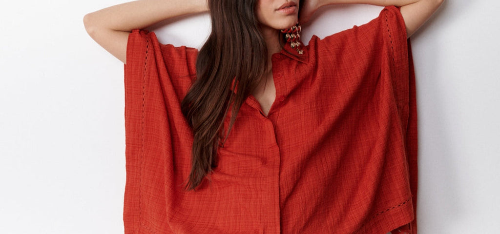 Ophelia Oversized Shirt - Rust