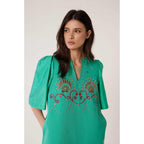 Robe Courte Coquillage - Vert - Femme
