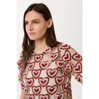 Robe Longue Love Paillette - Rouge - Femme