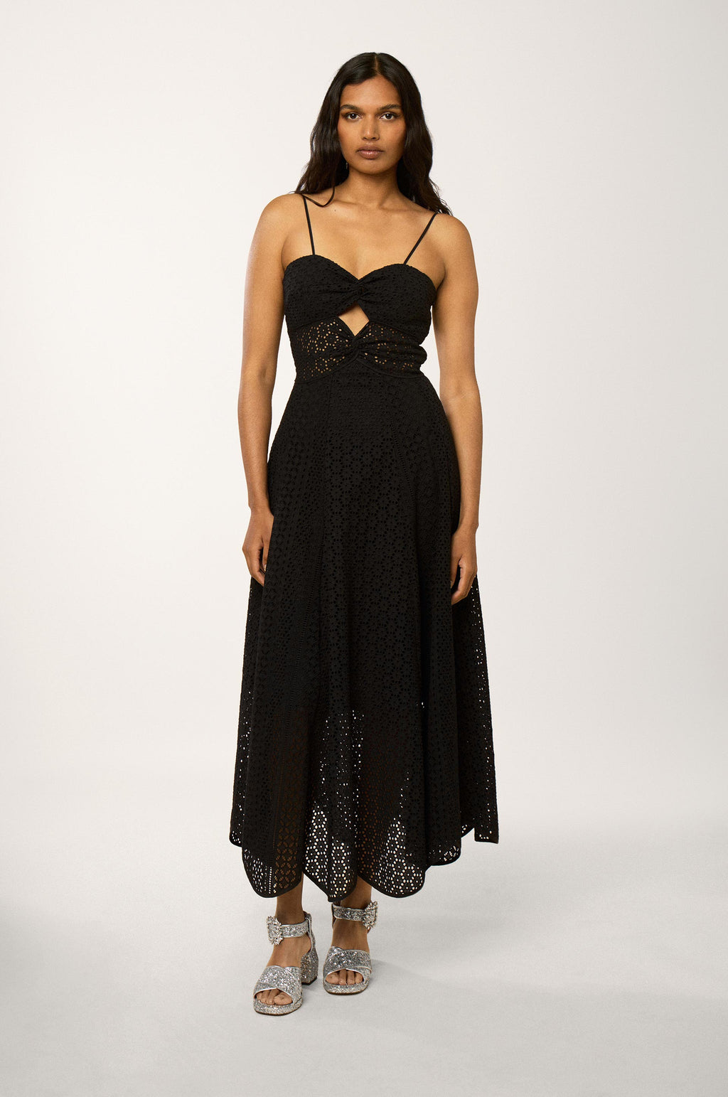 Santa Barbara Lace Bustier Dress - Black