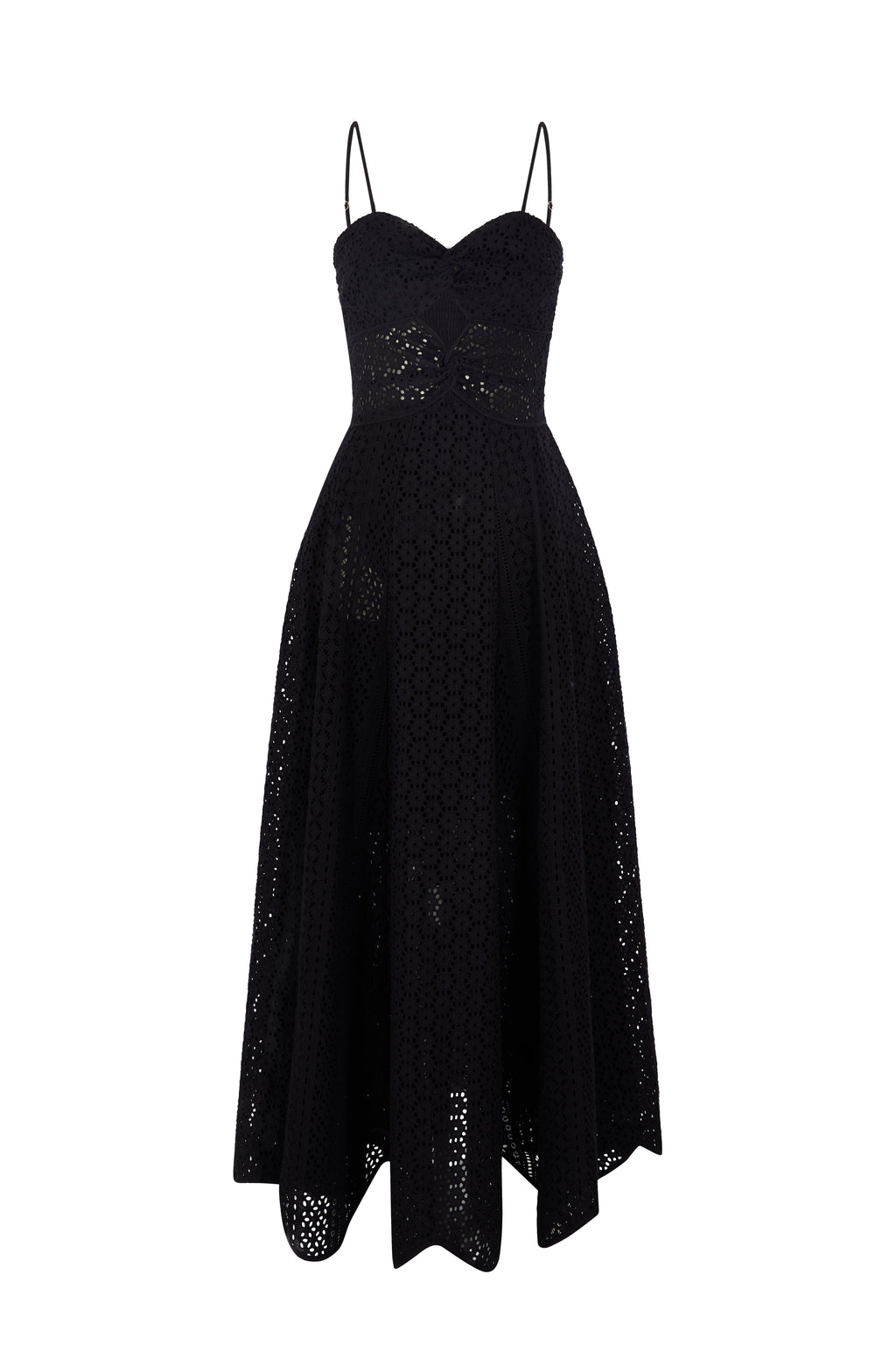 Santa Barbara Lace Bustier Dress - Black