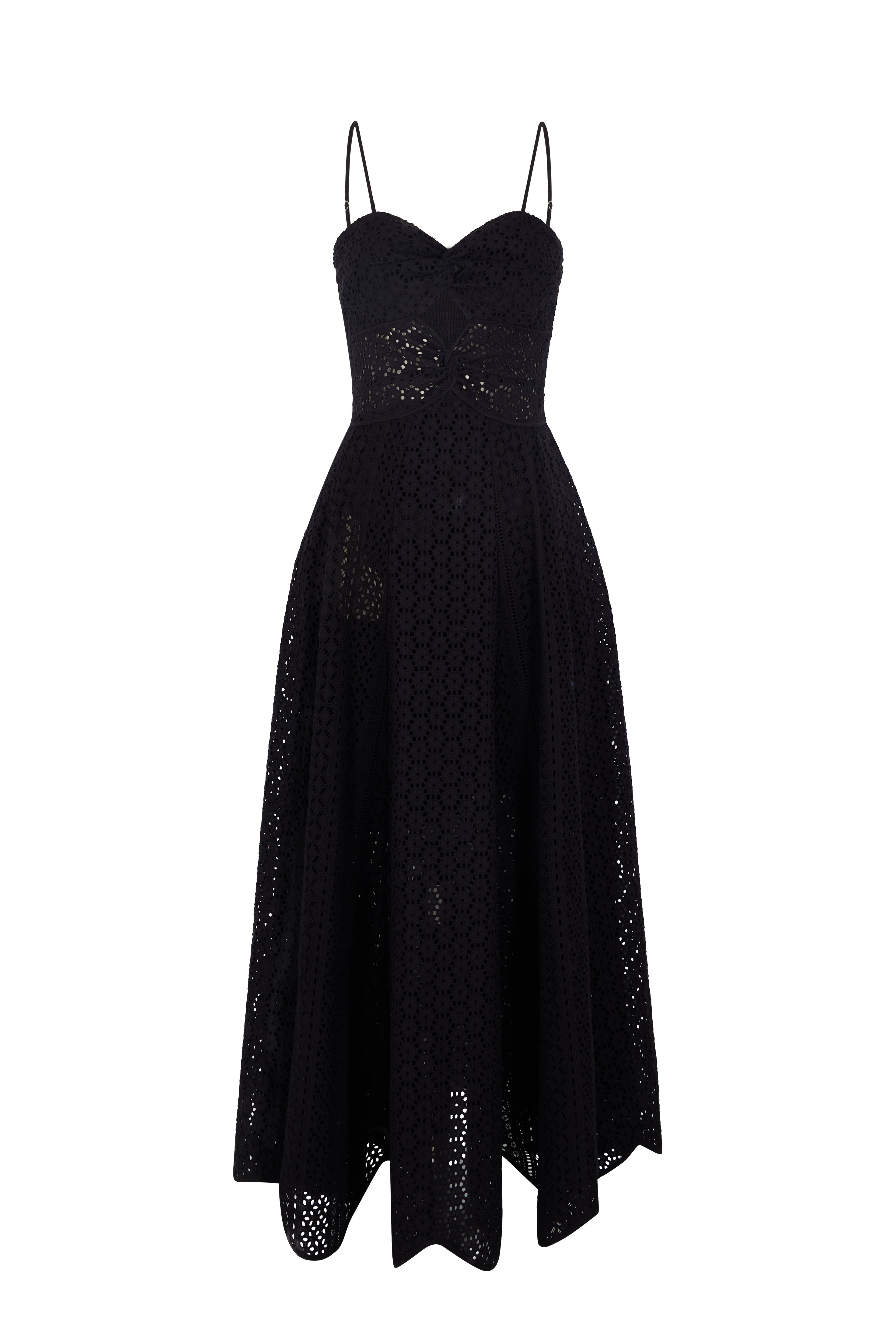 Santa Barbara Lace Bustier Dress - Black