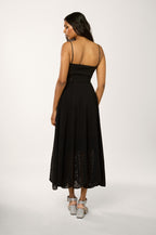 Santa Barbara Lace Bustier Dress - Black