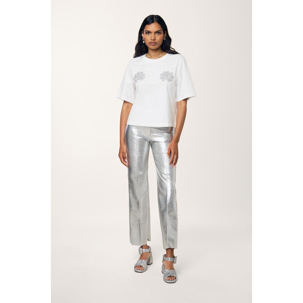 Vinyl Trousers - Silver - Women